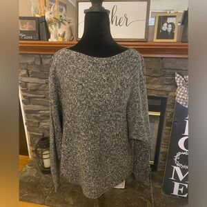 Ralph Lauren Marled Gray Batwing Sweater